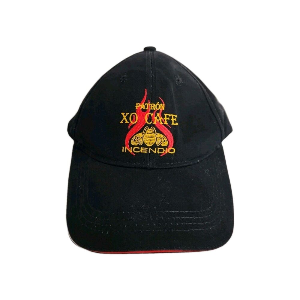 Patron XO Cafe Incendio Embroidered Logo Adjustable Baseball Hat Black Adult OS